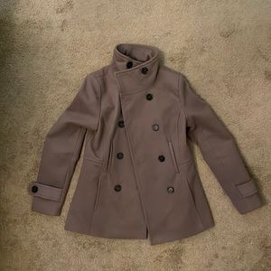 Thread & Supply Double Breasted Funnel Neck Coat jacket
